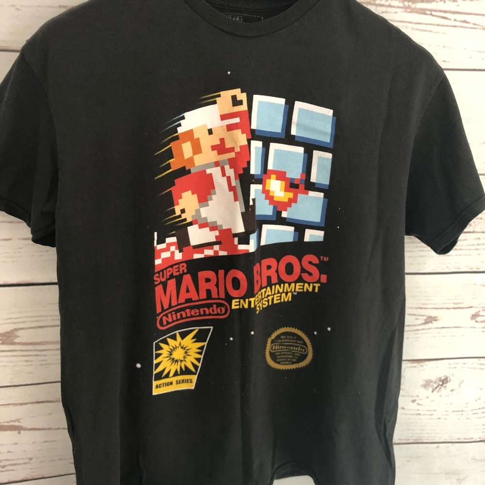 ❌🚫SOLD🚫❌NES Super Mario Game Cover t-shirt - Picture 2 of 4
